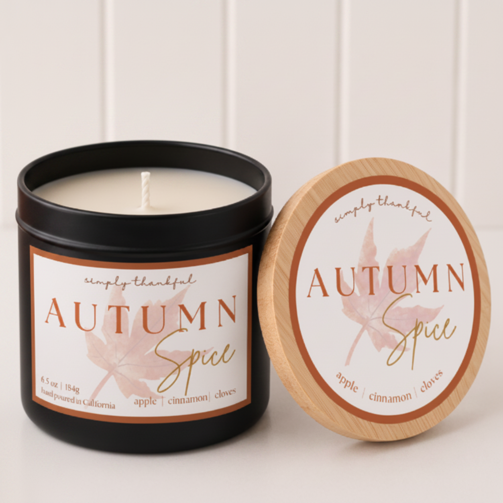 Pumpkin Velvet or Autumn Spice *Limited Edition* - Tin 6.5 oz Candle